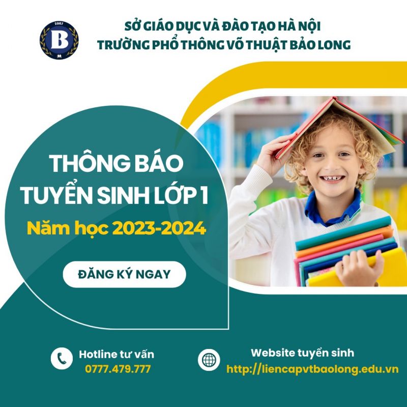 THÔNG TIN TUYỂN SINH LỚP 1 NĂM HỌC 2023-2023